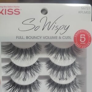 Kiss So Wispy Eyelashes 01 Signature Wispy Effect BOGO- Black‎ NEW